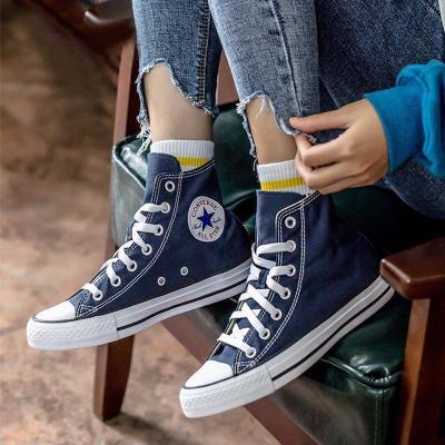 天翼Converse/匡威女鞋ALLStar经典常青款高帮帆布鞋2021新款海军蓝女鞋102307