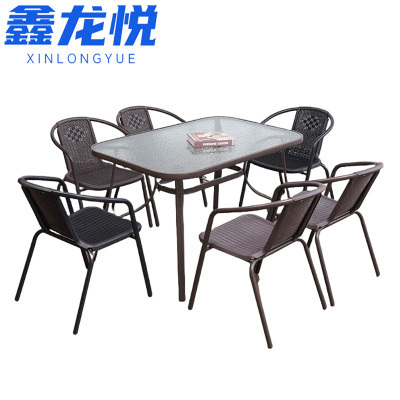 鑫龙悦洽谈桌椅 含6椅 套