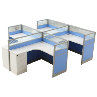 中豫鑫泽 ZYXZ5031852 简约屏风办公桌员工卡座隔断职员电脑桌 四人位