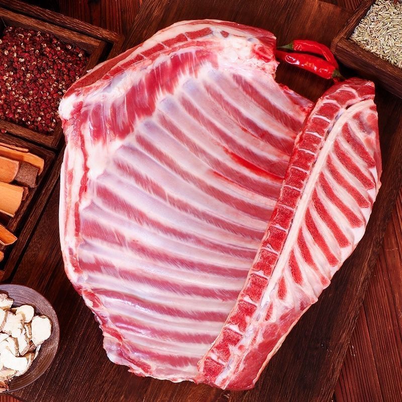 带皮去骨羊腿肉新鲜羊肉批发新鲜后腿肉火锅烧烤食材商用批发 原切带