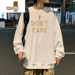 YANXU卫衣男宽松长恤T恤高街ins潮青少年帅气美式休闲加绒外套上衣