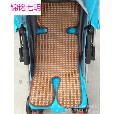 锦铭七玥五点式婴儿推车凉席 加厚折草婴儿车凉席 餐椅凉席 推车通用