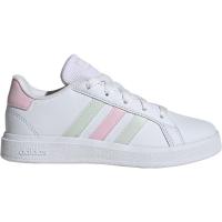 Adidas男款灵活抓地力锦纶尼龙合成革中帮网球鞋