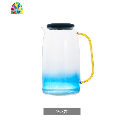 北欧玻璃耐热可高温防爆家用凉白开水壶凉水杯扎壶套装 FENGHOU 一壶四杯套装烧水壶