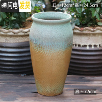 三维工匠法师老桩盆多肉花盆高筒陶瓷大号粗陶透气特大陶罐花盆 C8-185 23-25CM花盆容器