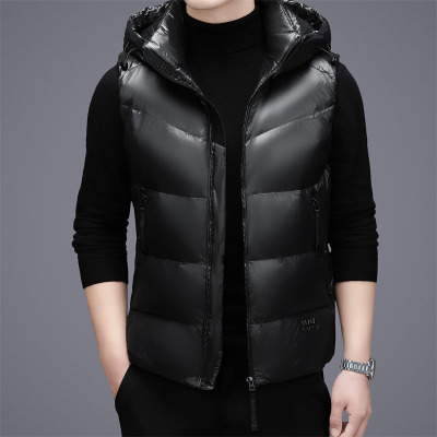 新国标白鸭绒羽绒马甲男士秋冬季新款中青年商务休闲保暖背心