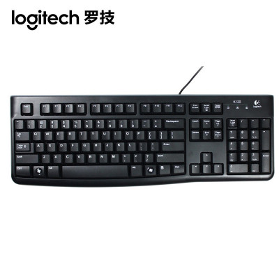 罗技（Logitech）K120USB有线键盘电脑台式笔记本家用办公游戏键盘有线防泼溅键盘