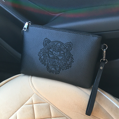 新款精神社会小伙包包男包新款手拿包大容量韩版休闲潮包软皮抓包-定制虎头大号(尺寸：26*17)虎头大号(尺寸：26*17)