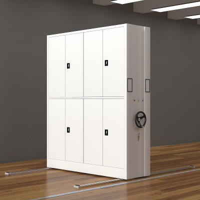 臻远 ZY-MJJ-002 电动密集架移动档案柜钢制轨道密集架 一列2组 定制