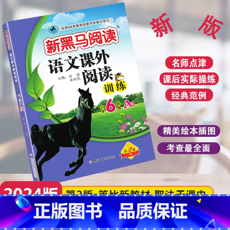 [单元检测]语文课外阅读A版 小学六年级 [正版]2024新版新黑马阅读语文课外阅读训练A版通用版小学六年级全一册6年级