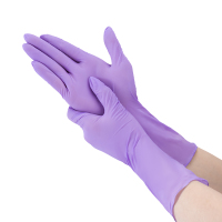 12寸加长款乌梅紫丁腈手套翻盖款30只