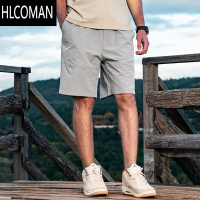 HLCOMAN 透气网眼 轻薄速干休闲短裤男士夏季运动直筒宽松五分裤子