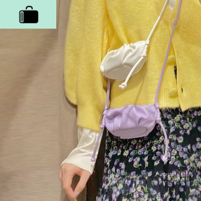 可爱mini紫色云朵柔软小单肩包包女2020夏季新款甜美包斜挎手拿包NEW LAKE女手包
