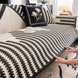 添福运 四季沙发垫套装防滑沙发坐垫子123组合雪尼尔沙发垫四季通用高级感坐垫防滑皮沙发套罩2024新款 盖布巾