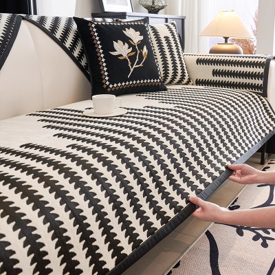 添福运 四季沙发垫套装防滑沙发坐垫子123组合雪尼尔沙发垫四季通用高级感坐垫防滑皮沙发套罩2024新款 盖布巾