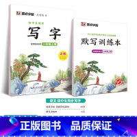 [语文临摹]8年级上册(人教版) [正版]初中生字帖练字人教版语文同步写字练习国一八年级上册下册衡水体英语字帖初一初二硬