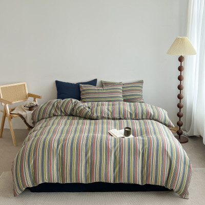 彼加曼 BGM-T2525云柔糯感水洗棉四件套-旧时光(被套200*230cm)