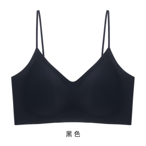 猫人凉感冰丝吊带内衣女士细肩带无痕美背超薄聚拢背心式文胸罩