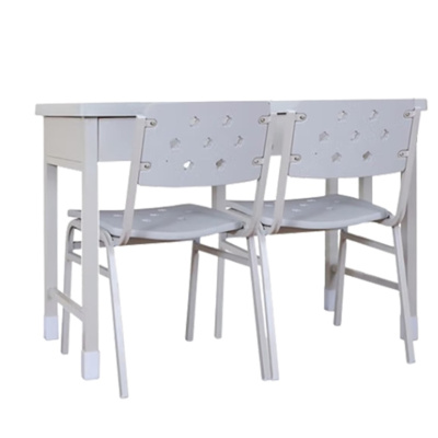 学习桌1200mm*600mm*780mm 聚乙烯工程塑料+冷轧钢 白色