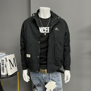 春秋薄款夹克外套男士秋装上衣修身时尚外穿新款欧洲站潮牌休闲潮