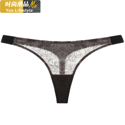 YUNWUXIN3条118元性感内裤丁字裤女蕾惑低腰比基尼三角裤棉裆薄内裤