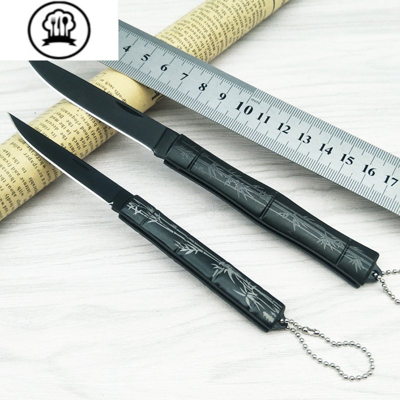 敬平高硬度户外竹节刀野营随身小刀野外折叠刀创意钢刀迷你水果刀