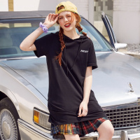 [1件3折价:49.5]美特斯邦威连衣裙女夏装学生休闲印花针织连衣裙