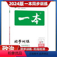 道德与法治 九年级下 [正版]24版一本初中政治九年级同步训练上下册 RJ人教版 初中生中考道德与法治辅导练习题 初三9