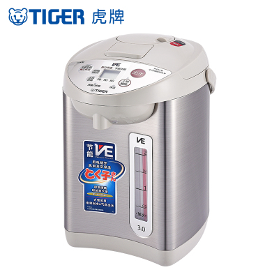 虎牌(tiger)电热水瓶断电出水全自动智能保温一体家用烧水壶3L不锈钢色