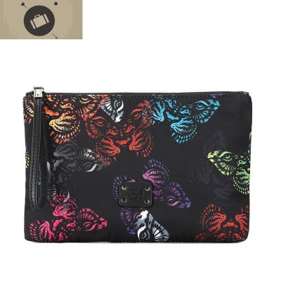 原创设计韩版手包新款蝴蝶图案手拿包潮流尚男女手拿包信封包潮艾狄伊娃手拿包男黑色