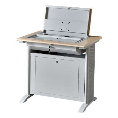 臻远 ZY-FZZC-01 翻转桌显示器隐藏式培训桌 003白枫色 800*600*750