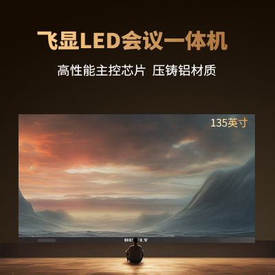 飞显 135英寸LED会议一体机全彩小间距LED显示屏会议平板 视频会议 智能终端大屏 FX-LHDP135