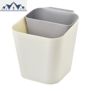 厨余干湿分离垃圾桶家用可壁挂式分类垃圾筒厨房橱柜悬挂垃圾篓 三维工匠