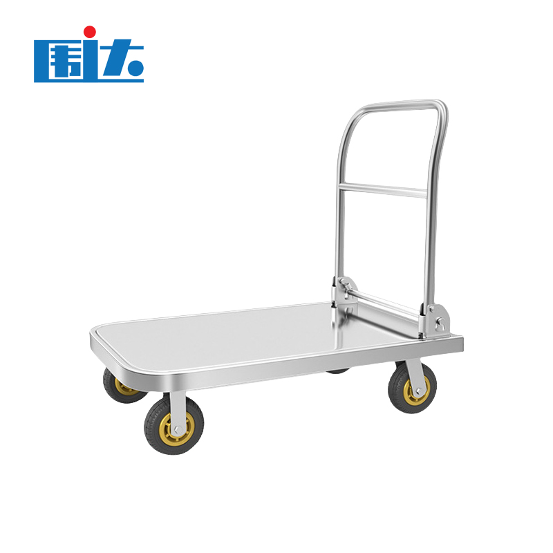 围达 不锈钢小推车 100*60-5寸橡胶轮 台