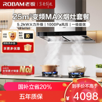 老板(ROBAM)烟灶套餐 25m³油烟机燃气灶套装 烟灶套装 5.2kW灶具 65X3S+57B0X(天然气)