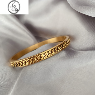 JiMi钛钢手镯女不掉色个性时尚ins潮冷淡风高级感气质简约网红手饰品