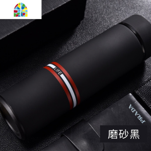 学生保温杯男磨砂面泡茶带滤网创意简约风不漆个性水杯子潮流女 FENGHOU 酒红色500ml