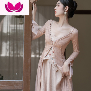 七斓新中式国风套装春款女装2023年新款吊带连衣裙女小众设计旅游穿搭