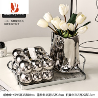 三维工匠奶油色风格棉花糖纸巾盒摆件现代轻奢家用客厅创意茶几陶瓷抽纸盒 棉花糖托盘套装-1