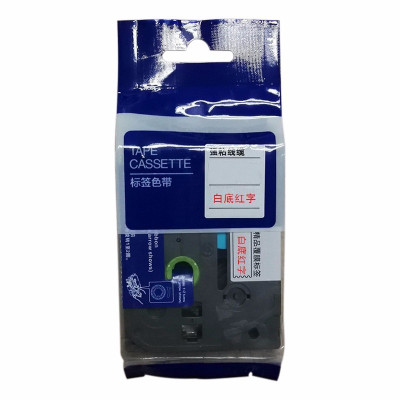 鑫诚达 TZ-252 24mmX8m 白底红字 色带 (计价单位:盒) 白色