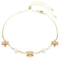 Swarovski女式多色水晶精致项链可调链条优雅配饰