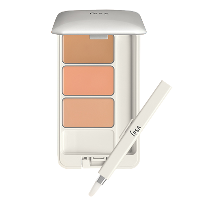 ipsa茵芙莎三色遮瑕膏遮黑眼圈痘印痘痘斑点雀斑瑕疵盘粉底/遮瑕