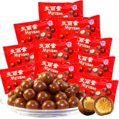 梁丰麦丽素30g*15袋组合装牛奶巧克力豆包9080后零食代可可脂童年美味