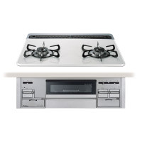 日本原装进口PALOMA百乐满燃气灶嵌入式SISTO系列60厘米银色玻璃台面 PD-200WS-60CV-13A天然气