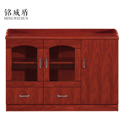 铭威盾胡桃色餐边柜简约茶水柜三门1200*400*860[工厂现做 7天内发货]