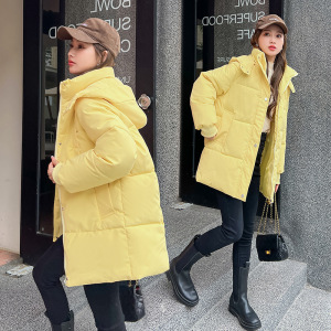 韩系百搭时尚面包服棉衣女小个子2023年冬季新款加厚连帽棉袄