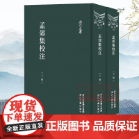 浙江文丛:孟郊集校注(上下全套2册 竖版繁体精装) 唐代著名诗人孟郊诗文集 中国古典诗歌随笔散文集学术研究资料艺术理论正