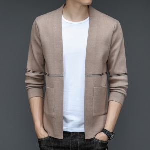 新款毛衣外套男士针织开衫时尚青年修身简约男工厂直销秋季