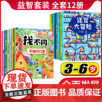 全套12册 趣味找不同专注力训练迷宫训练书闯关大冒险益智游戏小学生图画书思维视觉绘本3-6岁幼儿园找茬书观察力左右脑智力