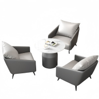 悦兴诚商务沙发一桌三椅套